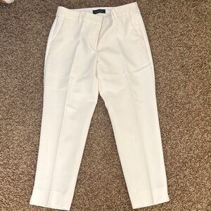 Talbots Cream Tailored Straight-Leg Pants
